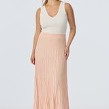 Rib Knit Skirt - Peach Marl