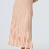 Rib Knit Skirt - Peach Marl