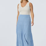 Rib Knit Skirt - Azure Blue Marl (Pre Order)
