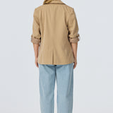 Adjustable Sleeve Blazer - Biscotti