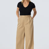 Adjustable Waist Pants - Biscotti