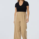 Adjustable Waist Pants - Biscotti