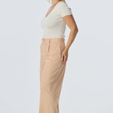 Adjustable Waist Pants - Dusty Peach