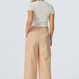 Adjustable Waist Pants - Dusty Peach