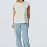 Cap Sleeve Jersey Tank - White