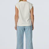 Cap Sleeve Jersey Tank - White