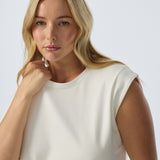 Cap Sleeve Jersey Tank - White