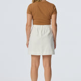 Scoop Neck Short Sleeve Top - Copper