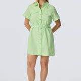 Pocket Shirt Mini Dress - Matcha