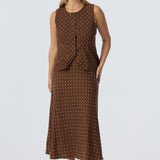 Adjustable Waist Vest - Walnut/White Spot (Pre Order)