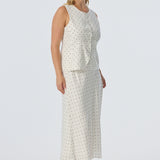 Adjustable Waist Vest - White/Black Spot (Pre Order)