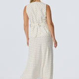 Slip Midi Skirt - White/Black Spot (Pre Order)