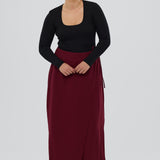 Wrap Midi Skirt - Mulberry