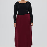 Wrap Midi Skirt - Mulberry