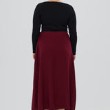 Wrap Midi Skirt - Mulberry