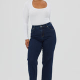 Signature Barrel Leg Jeans - Indigo