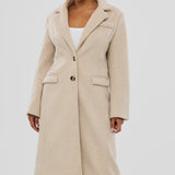 Tailored Coat - Almond