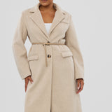 Tailored Coat - Almond