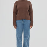 Ribbed Knit Jumper - Espresso