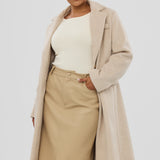 Vegan Leather Skirt - Camel