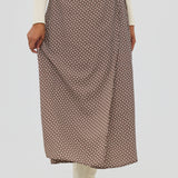 Wrap Midi Skirt - Espresso Geo Wave