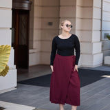 Wrap Midi Skirt - Mulberry