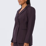 Asymmetric Blazer - Aubergine