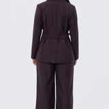 Asymmetric Blazer - Aubergine