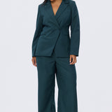 Asymmetric Blazer - Emerald