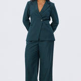 Asymmetric Blazer - Emerald