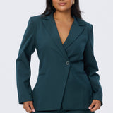 Asymmetric Blazer - Emerald