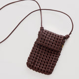 Woven Crossbody Bag - Chocolate