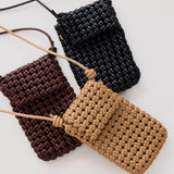 Woven Crossbody Bag - Chocolate