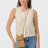 Woven Crossbody Bag - Tan