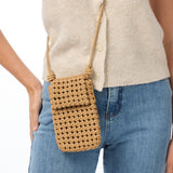 Woven Crossbody Bag - Tan