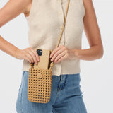 Woven Crossbody Bag - Tan