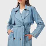 Trench Coat - Mid Blue Wash