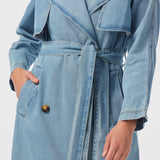 Trench Coat - Mid Blue Wash