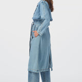 Trench Coat - Mid Blue Wash