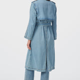 Trench Coat - Mid Blue Wash