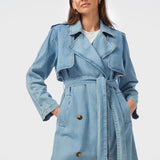 Trench Coat - Mid Blue Wash