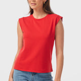 Cap Sleeve Jersey Tank - Raspberry