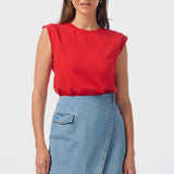 Wrap Mini Skirt - Mid Blue Wash