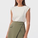 Wrap Mini Skirt - Khaki