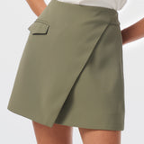 Wrap Mini Skirt - Khaki