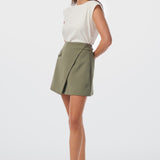 Wrap Mini Skirt - Khaki