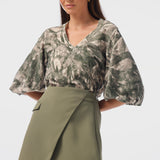 Wrap Mini Skirt - Khaki