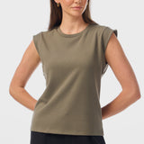 Cap Sleeve Jersey Tank - Thyme