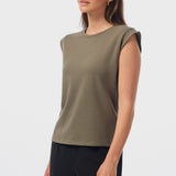 Cap Sleeve Jersey Tank - Thyme