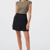 Wrap Mini Skirt - Black